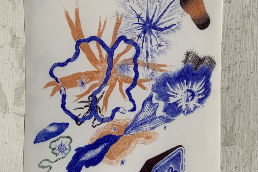 Kateřina Šillerová, Close-connect. 4 kresby jako celek, vyvolávací cena 2.000,- Kč za celek